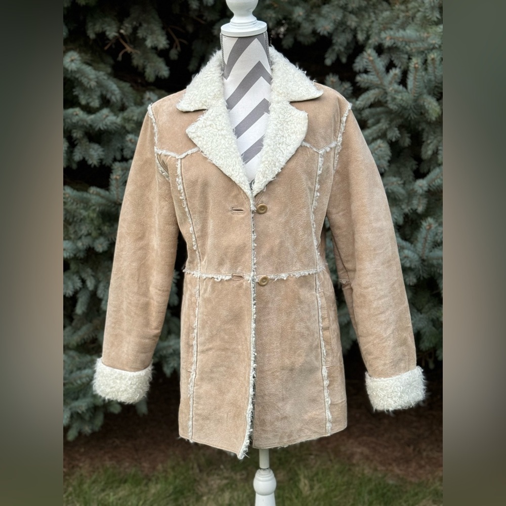 vintage penny lane style suede coat